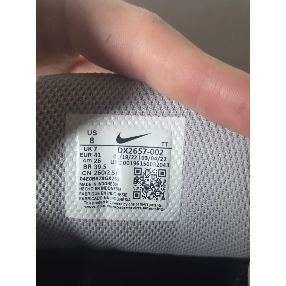 Nike Air Max 95 Shoes Mens 8 Greyscale Wolf Gray Clean Condition Sneaker - Picture 8 of 9